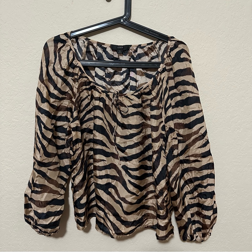 J. Crew size S animal print top - Picture 4 of 8